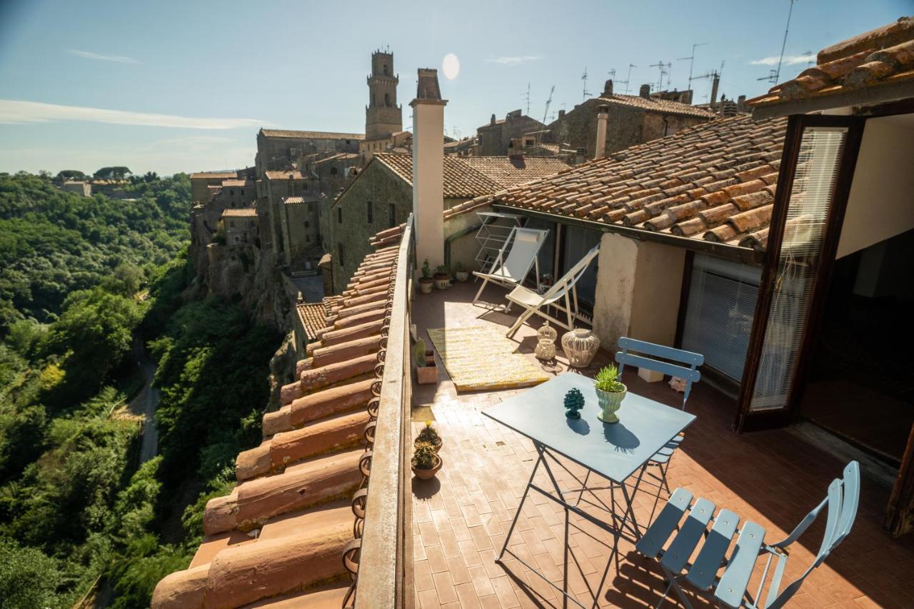 Le Antiche Viste Lägenhet Pitigliano Exteriör bild